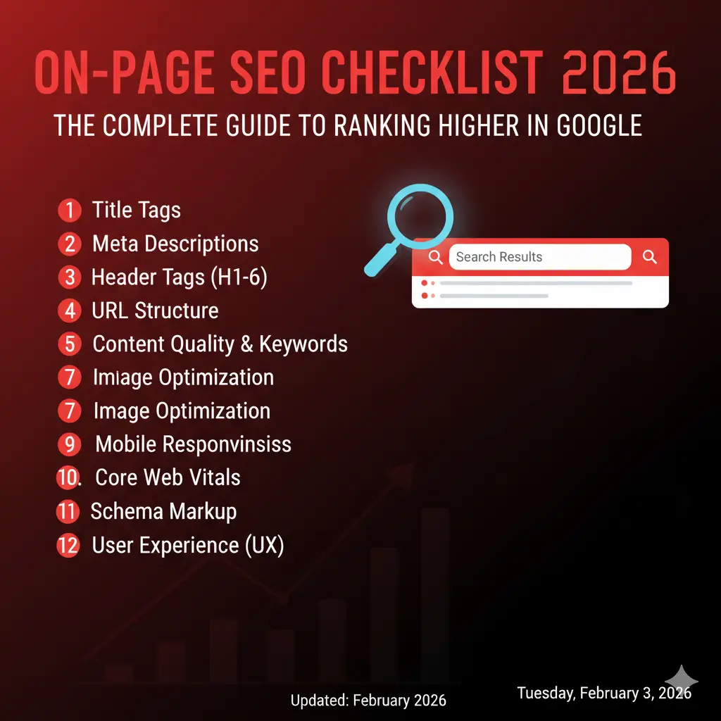 On-Page SEO Checklist 2026: The Complete Guide to Ranking Higher in Google
